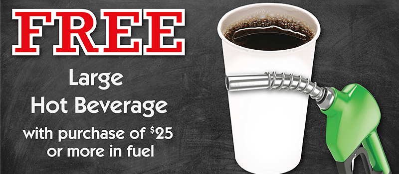 Free large hot beverages